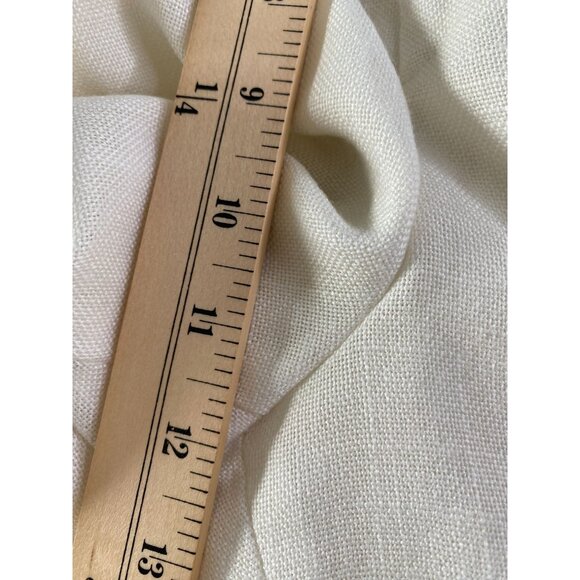 Jones New York Womens White Linen Blend Fly Front Straight Leg Pants Size 12 90s - Picture 7 of 8